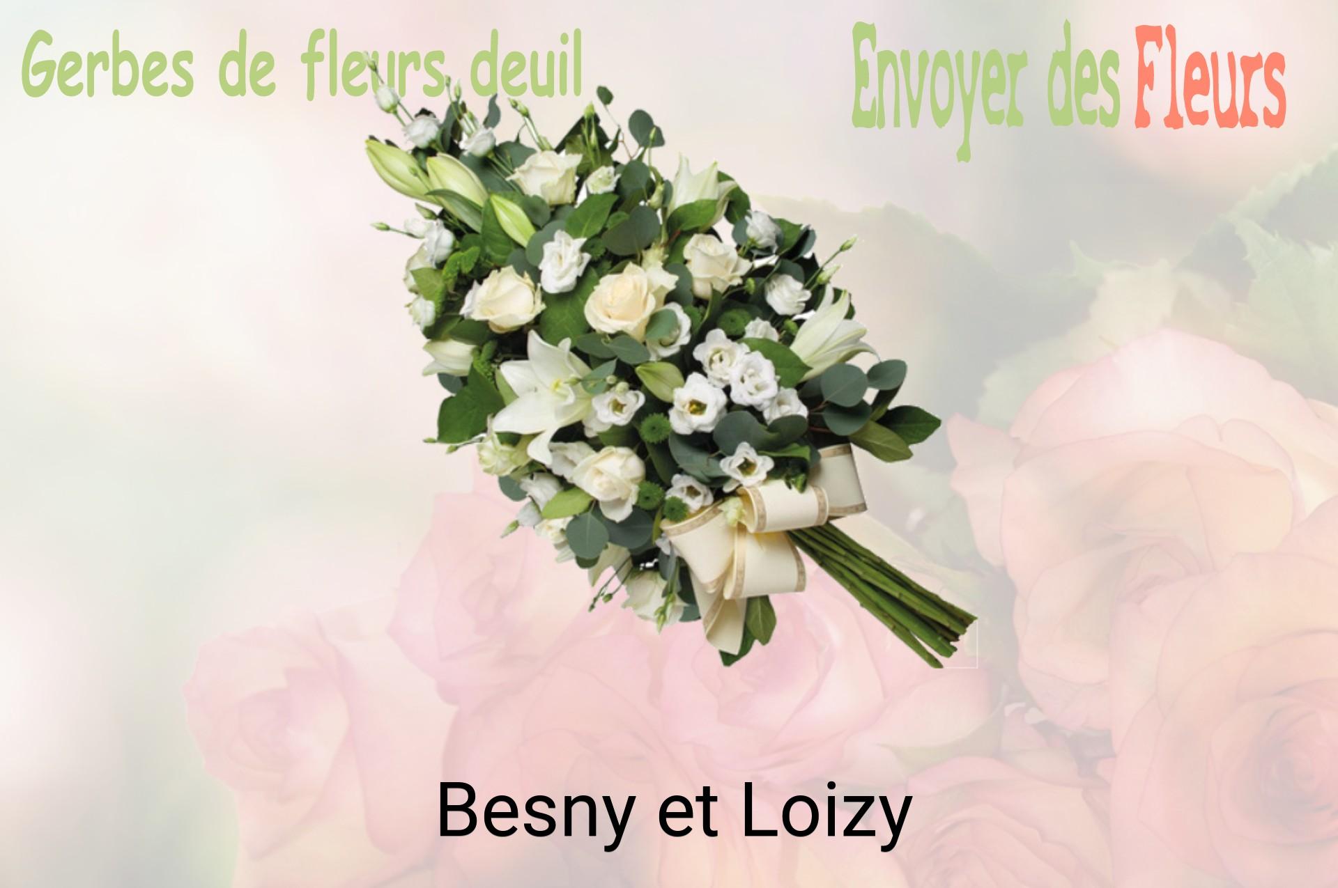 Gerbe de fleurs de deuil livrée à Besny-et-Loizy